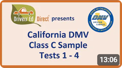 4 Class C DMV Written Tests  - Orange Series